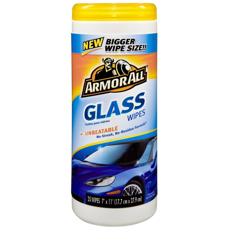ARMOR ALL GLASS WIPES 25 CT 6PK